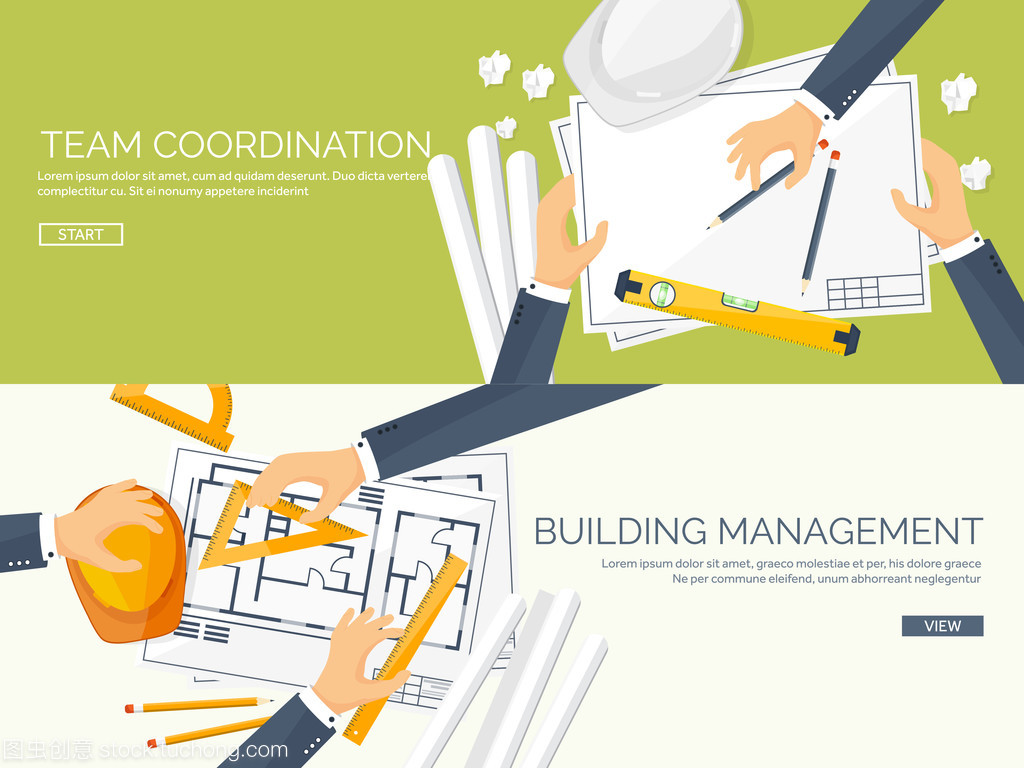 矢量圖。工程和建筑。繪圖、 施工。建筑項(xiàng)目。設(shè)計(jì)素描。工作區(qū)的工具。規(guī)劃、 建筑